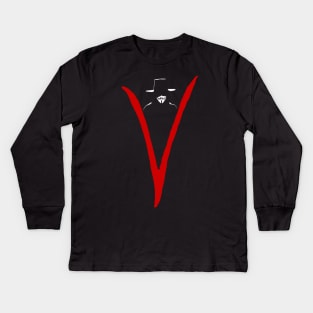 V for Vendetta from the Alan Moore comic Kids Long Sleeve T-Shirt